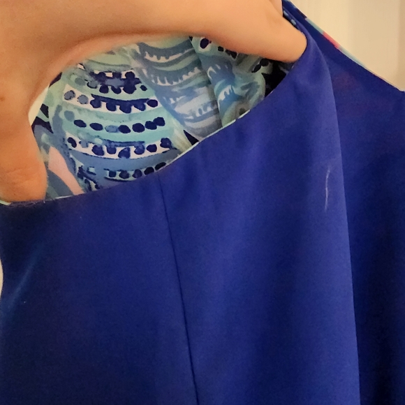 Lilly Pulitzer Reversible Tank Top-Twilight Blue Scale Up Print - Picture 5 of 10